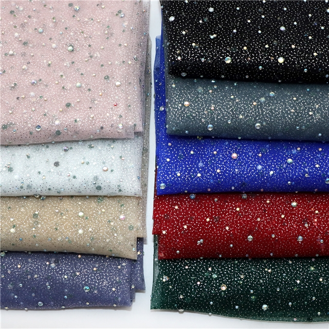 hotfix rhinestone crystals glitter mesh gauze 