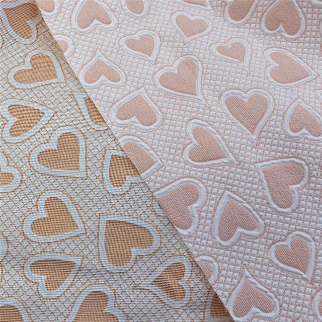 plain heart jacquard fabric