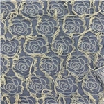 thick cut floral fringe denim fabric