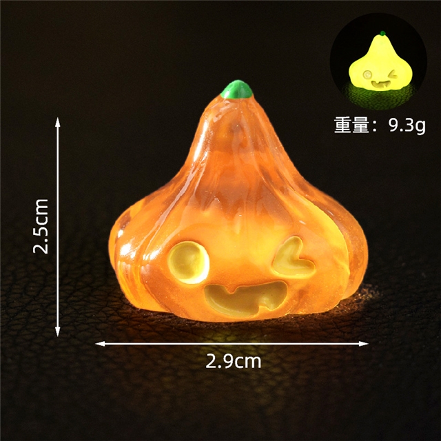 resin glow in the dark halloween pumpkin micro landscape decoration