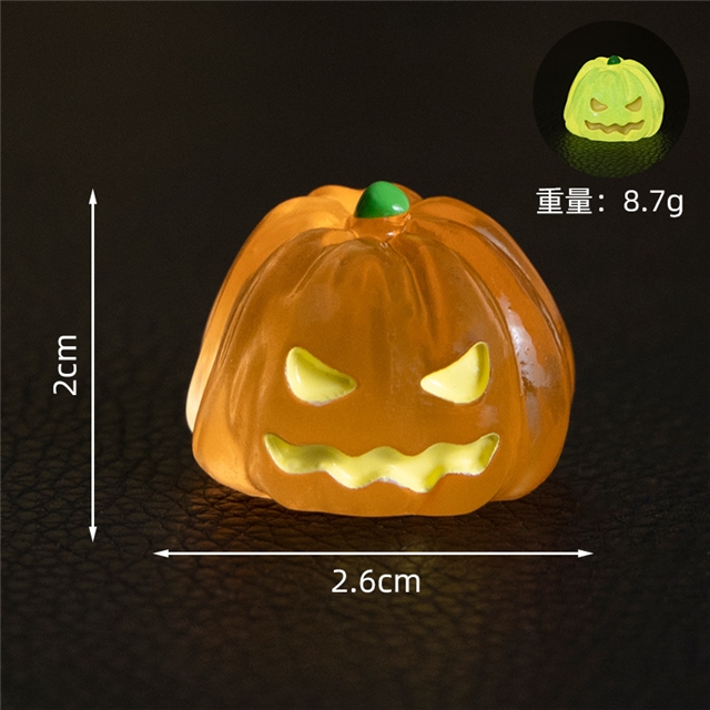resin glow in the dark halloween pumpkin micro landscape decoration