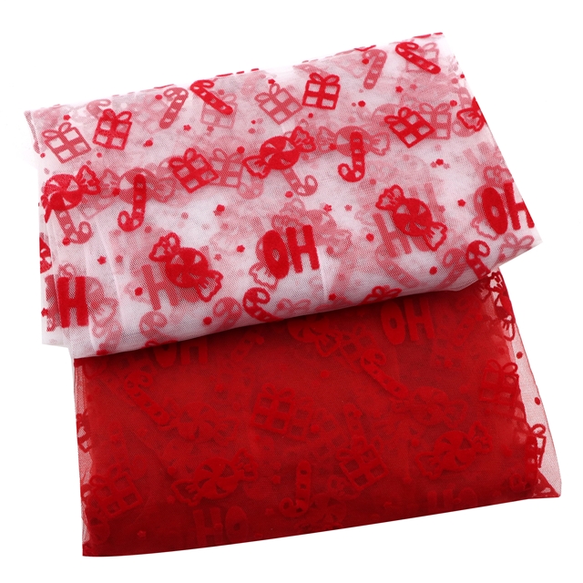 velvet christmas candy gift mesh fabric