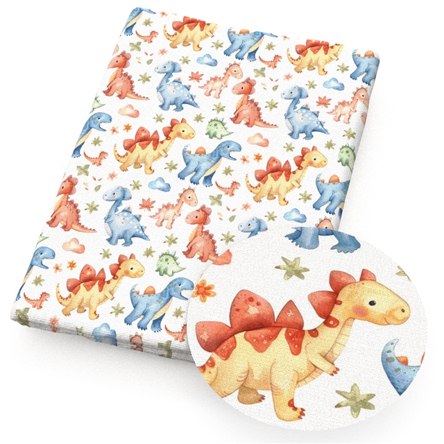 polyester cotton dinosaur star series polyester cotton fabric set (4 pcs/set)