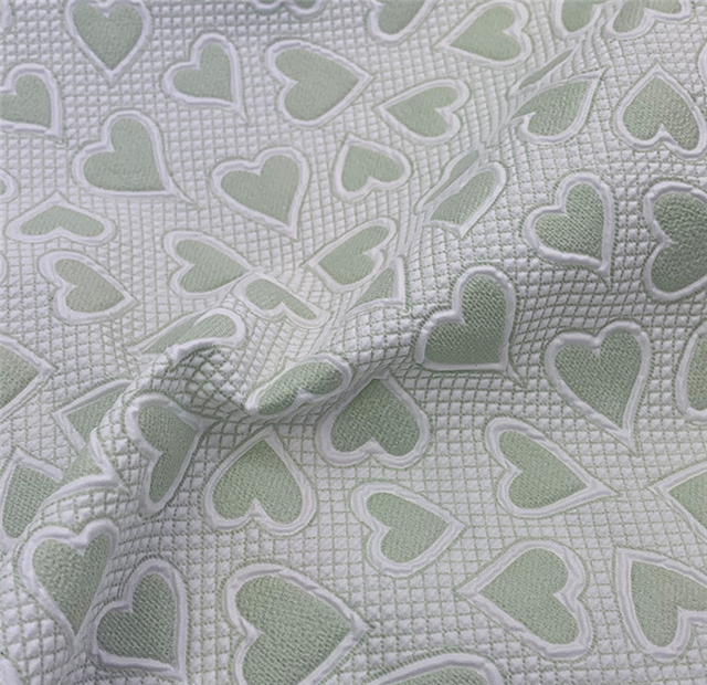 plain heart jacquard fabric