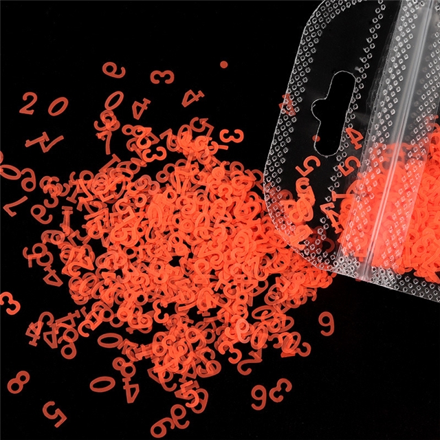 pet fluorescent number sequin packaging filling material