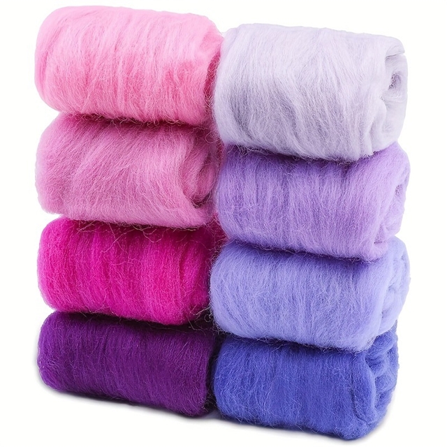10g wool felt poke material set (8 pcs/set)