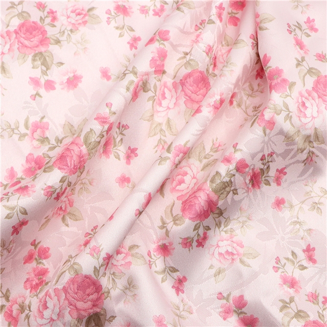 plain flower jacquard fabric