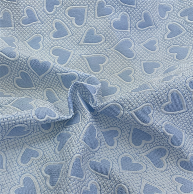 plain heart jacquard fabric