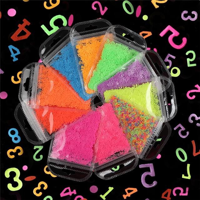 pet fluorescent number sequin packaging filling material
