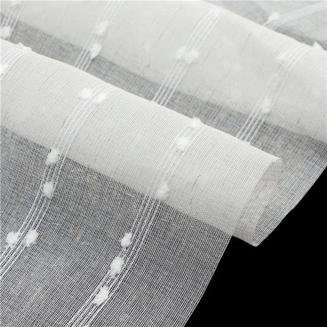 colorful wool ball horizontal stripe imitation linen fabric