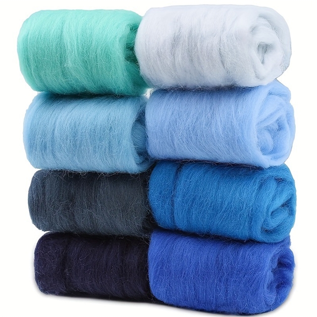 10g wool felt poke material set (8 pcs/set)