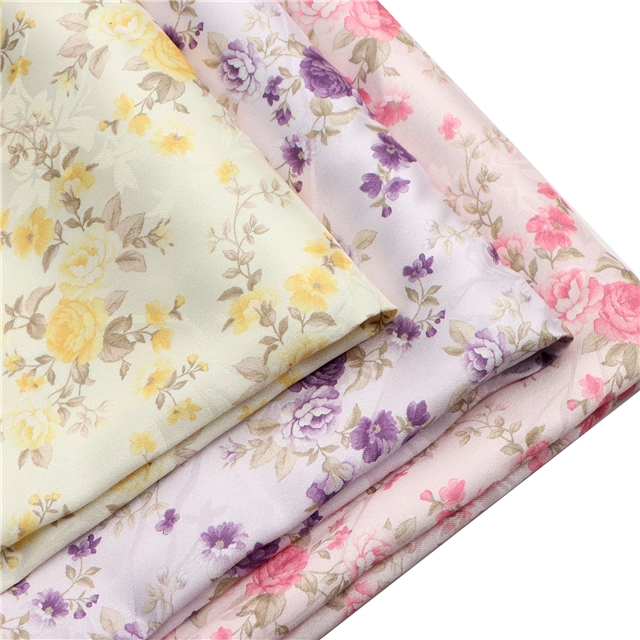 plain flower jacquard fabric