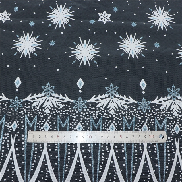 offset printing powder snowflake mesh fabric