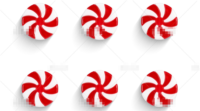 plastic double color christmas candy decorated with plastic beads (with hole)