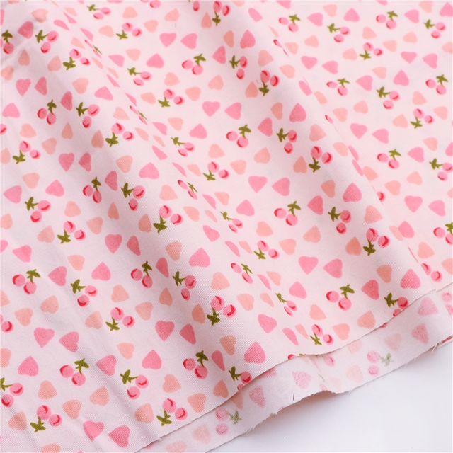 100% cotton heart cherry 100% Cotton Fabric