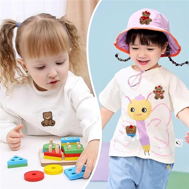 back with glue bear towel embroidery patch (back with glue)