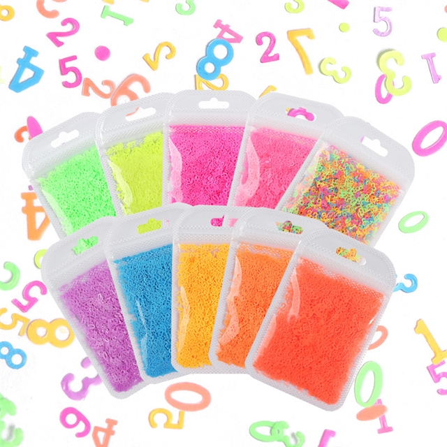 pet fluorescent number sequin packaging filling material