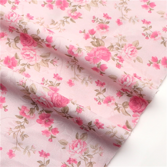 plain flower jacquard fabric