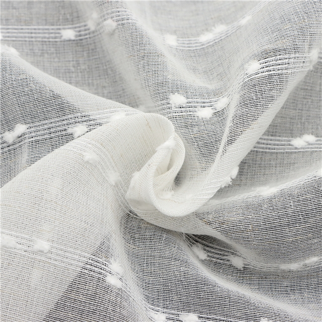 colorful wool ball horizontal stripe imitation linen fabric