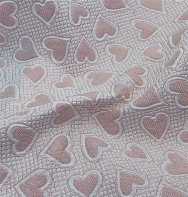 plain heart jacquard fabric