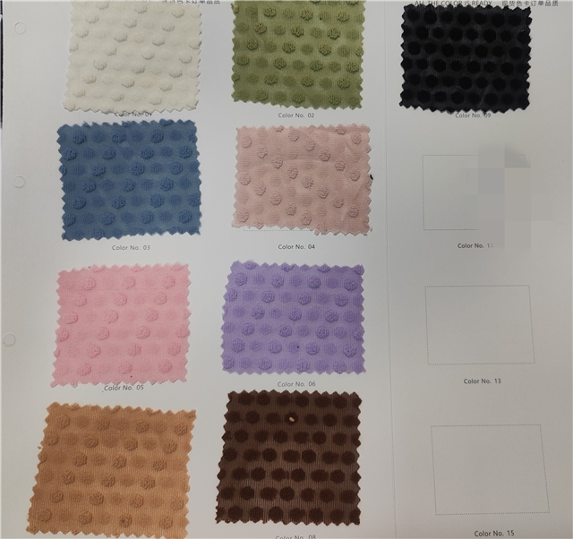 3d plush dot jacquard fabric