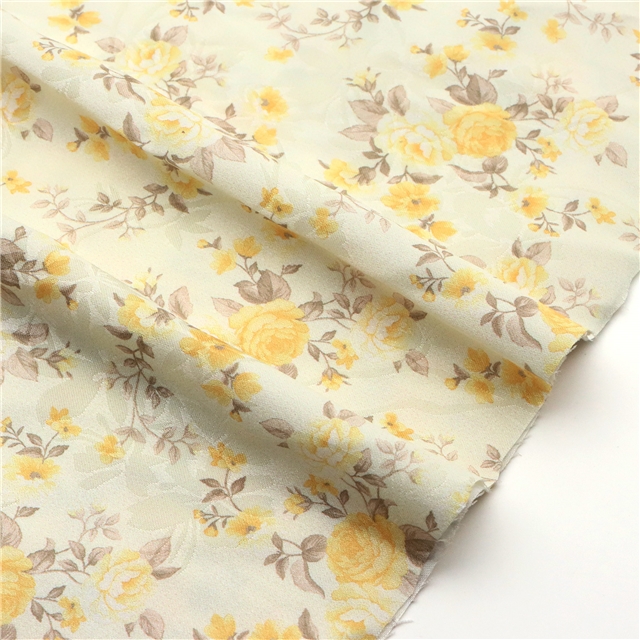 plain flower jacquard fabric