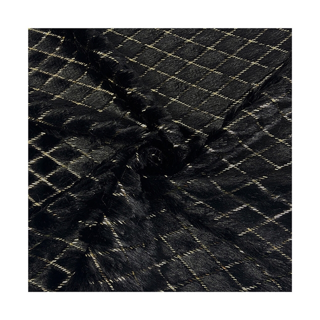 hot stamping diamond grid pv velvet fabric