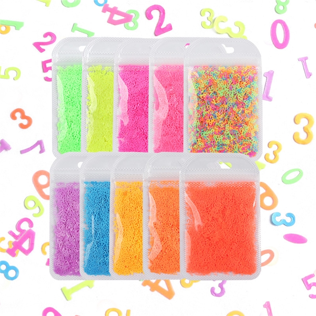 pet fluorescent number sequin packaging filling material