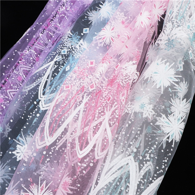 offset printing powder snowflake mesh fabric
