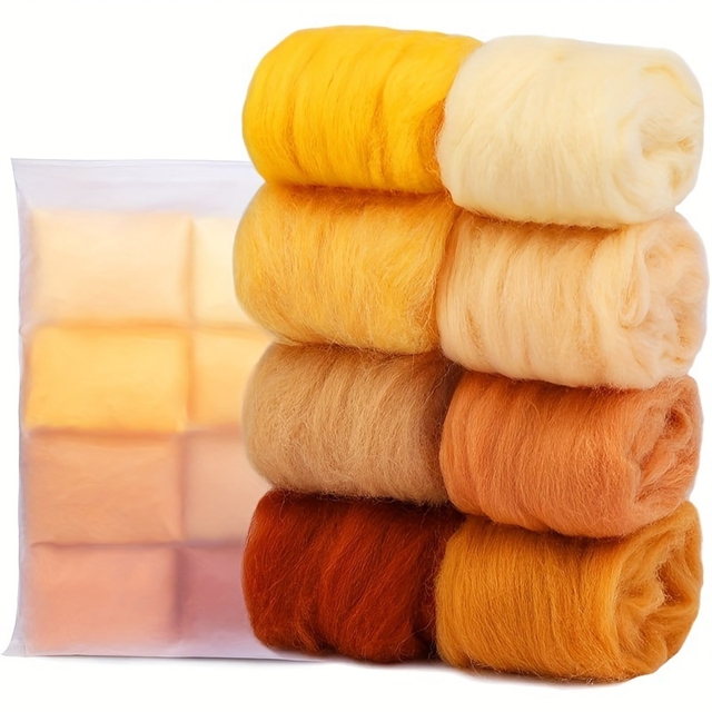 10g wool felt poke material set (8 pcs/set)