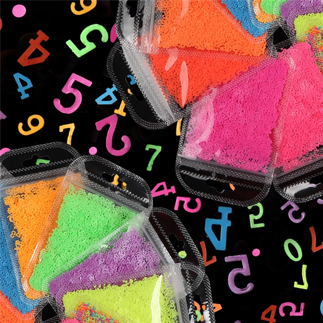 pet fluorescent number sequin packaging filling material