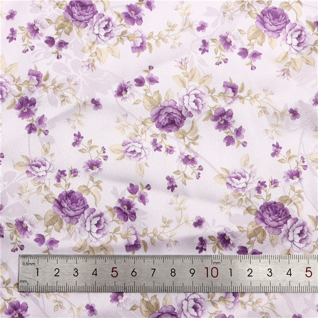 plain flower jacquard fabric