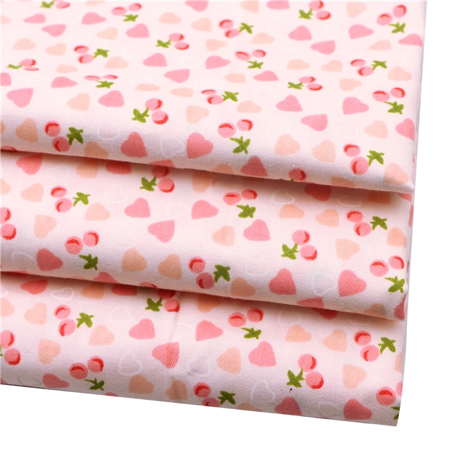 100% cotton heart cherry 100% Cotton Fabric