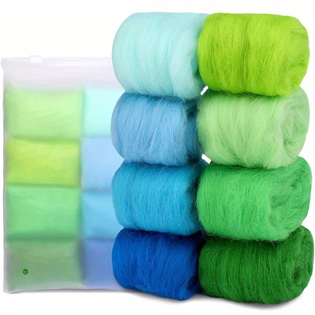 10g wool felt poke material set (8 pcs/set)