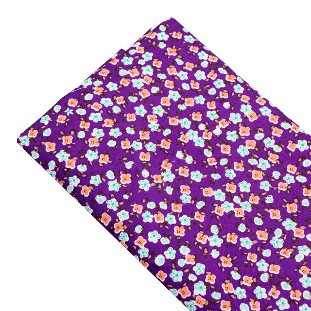 plain small floral 100% polyester fabric
