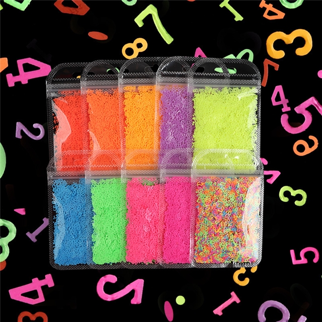 pet fluorescent number sequin packaging filling material