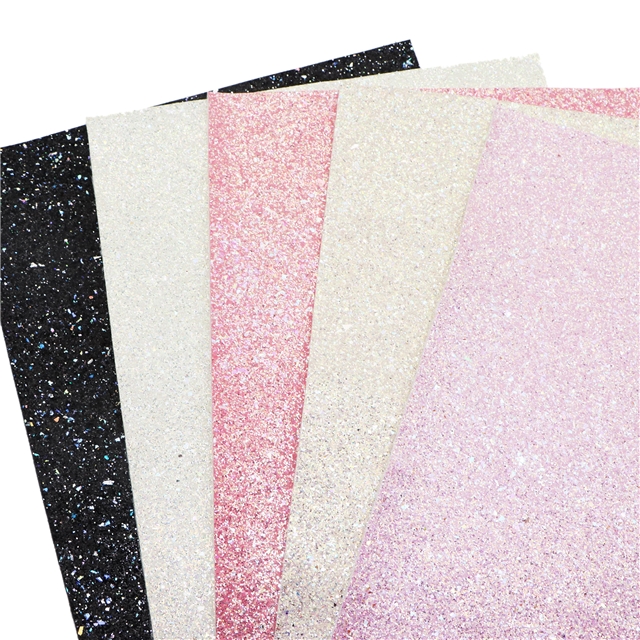 synthetic leather fine glitter big small sequins mixed faux leather