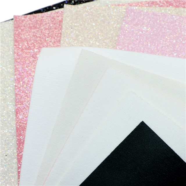 synthetic leather fine glitter big small sequins mixed faux leather
