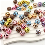 16mm mixed leopard acrylic beads