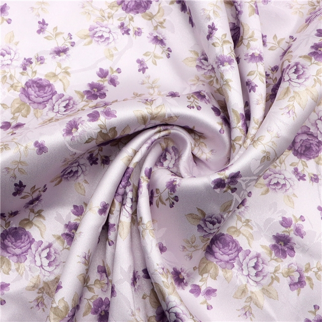 plain flower jacquard fabric
