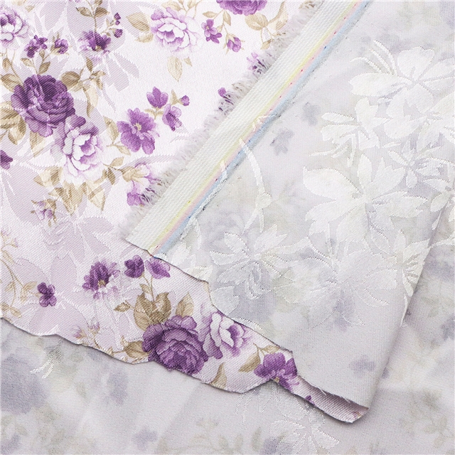 plain flower jacquard fabric