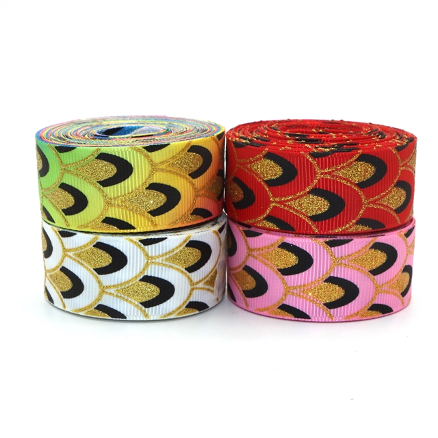 7/8" 22mm glitter&ink GROSGRAIN glitter ribbon