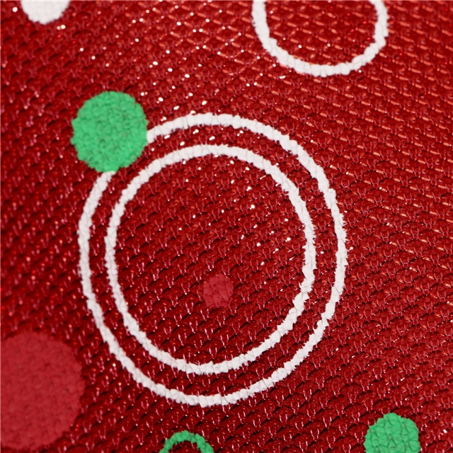 bright silk christmas circle wave dot offset printing plush bottom fabric