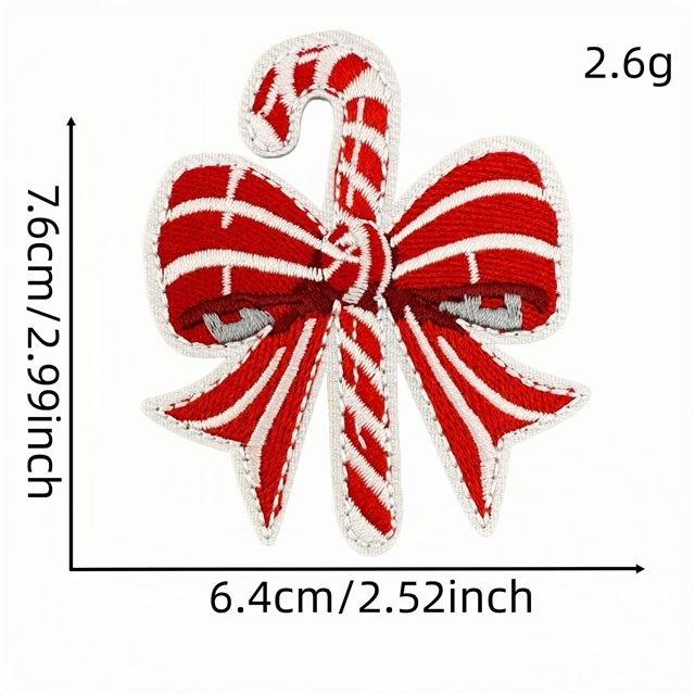 back with glue christmas bow series embroidery patch (back with glue)