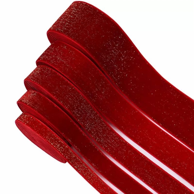 red gold wire scallion velvet belt