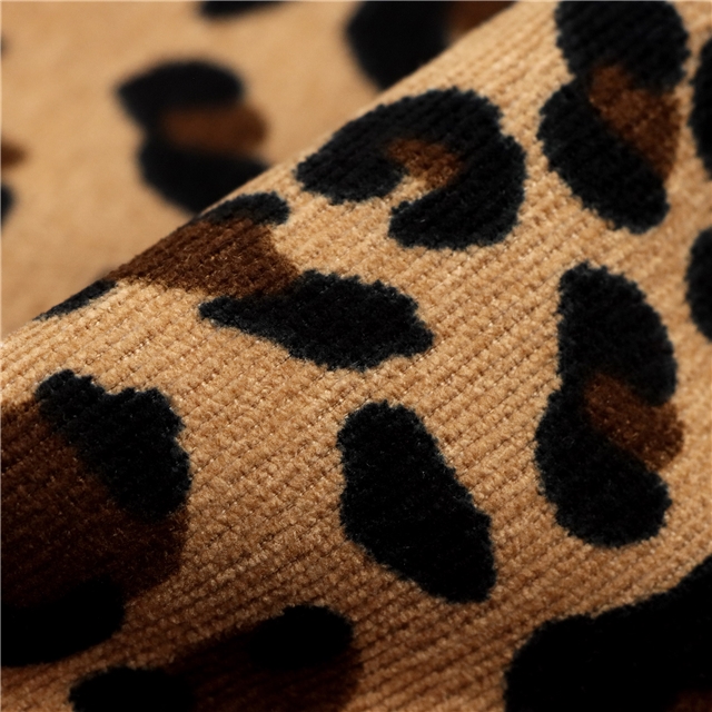 leopard print corduroy fabric