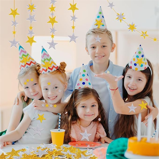 EVA big small mixed star foam fine powder glitter sticker