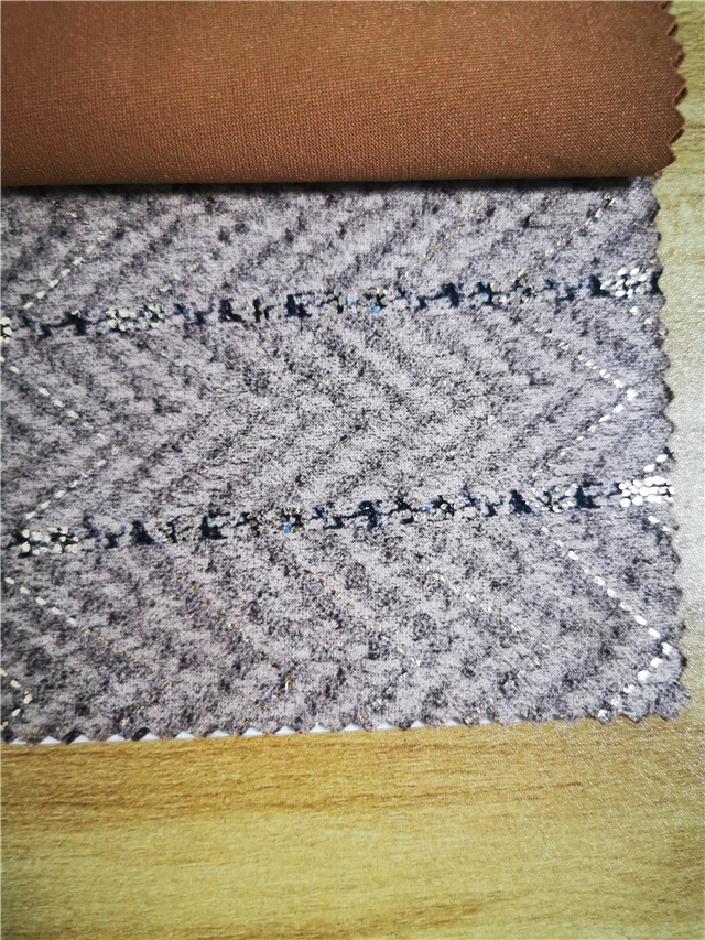 2 ways hot stamping wave suede fabric