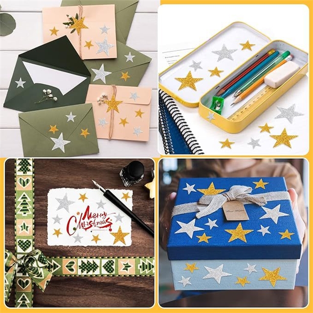 EVA big small mixed star foam fine powder glitter sticker