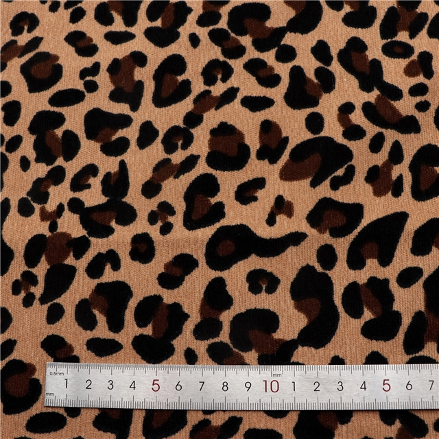 leopard print corduroy fabric